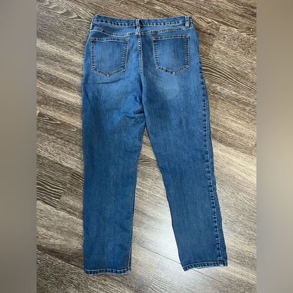 Free People High Rise Stretch Skinny Jeans Blue Denim Distressed Wash - Picture 4 of 7